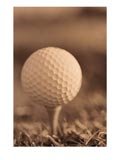 Golf Ball Sitting on Tee Photographic Print